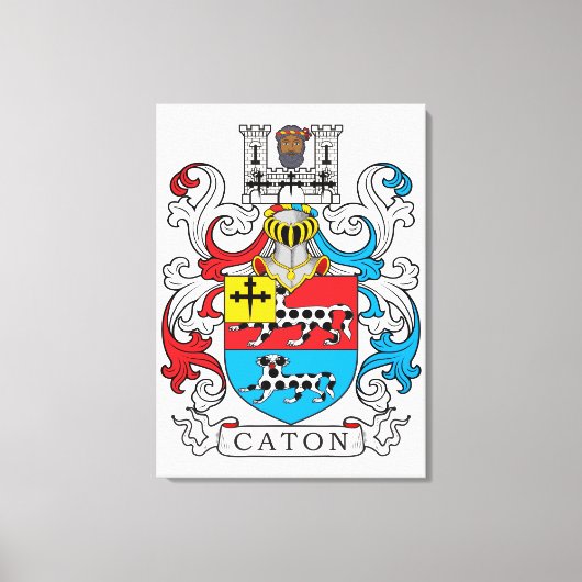 Caton Familienwappen Leinwanddruck (Vorderseite)