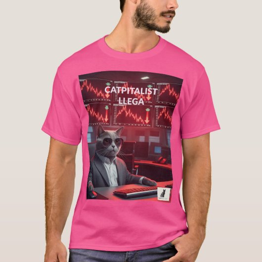 Catpitalist: Comedia de Caída del Mercado T-Shirt (Vorderseite)