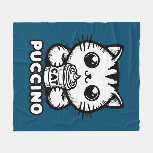Catpuccino 1 fleecedecke (Vorderseite (Horizontal))