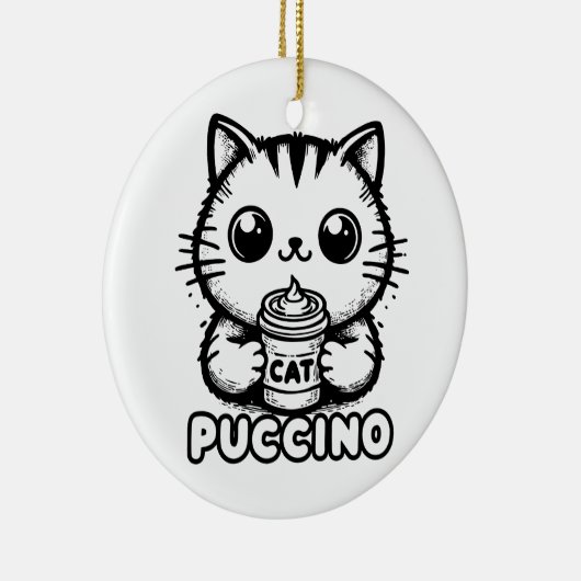 Catpuccino 1 keramik ornament (Rechts)