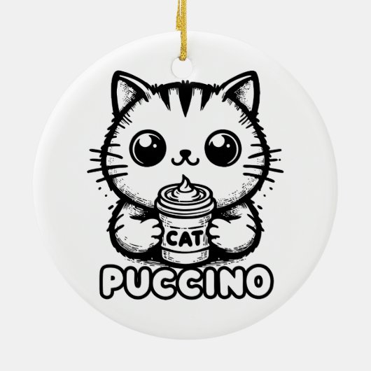 Catpuccino 1 keramik ornament (Hinten)
