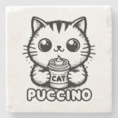 Catpuccino 1 steinuntersetzer (Vorderseite)