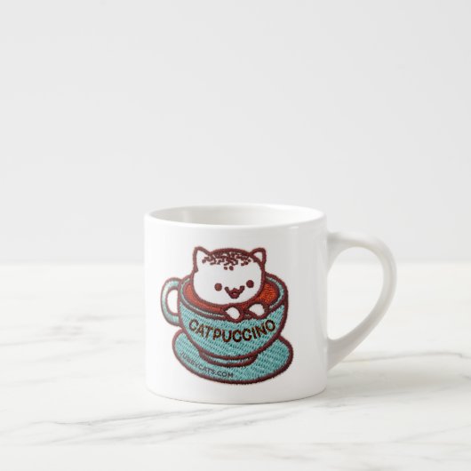 CATPUCCINO CAT bestickter Patch Espresso-Tasse Espressotasse (Rechts)
