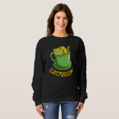 Catpuccino Coffee Cat Whisperer Caffeine Drinker   Sweatshirt (Vorne ganz)
