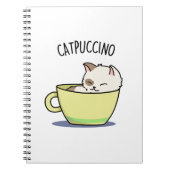 Catpuccino Funny Kitty Cat In Cup Puff Notizblock (Vorderseite)