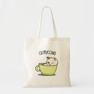 Catpuccino Funny Kitty Cat In Cup Puff Tragetasche