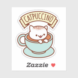 CATPUCCINO Katzenaufkleber Aufkleber
