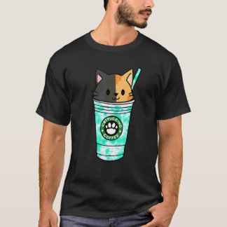 Catpuccino Katzenwitz Katzen Katzentag Kaffeetag T-Shirt