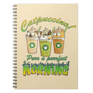Catpuccino - Purr a Purfect Morning Niedliche Ka Notizblock