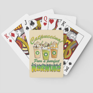 Catpuccino - Purr a Purfect Morning   Niedliche Ka Spielkarten