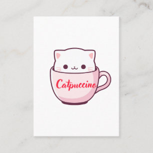 "Catpuccino Süße Katzen Kaffee Visitenkarte" Visitenkarte