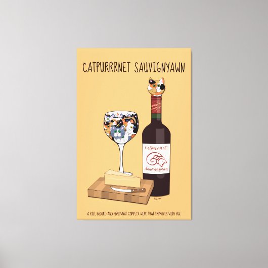 Catpurrnet Sauvigyawn Leinwanddruck (Vorderseite)