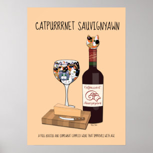 Catpurrnet Sauvigyawn Poster