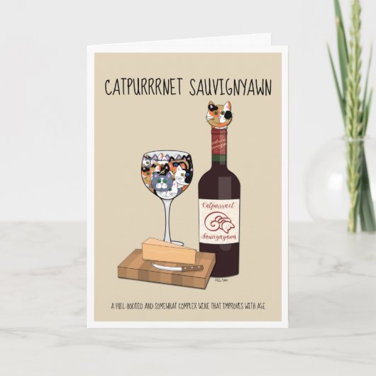 Catpurrrnet Sauvigyawn Karte (Vorderseite)