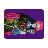 Catrina and Child Day of the Dead Sugar Skull Magnet (Horizontal)