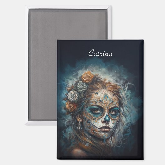 Catrina Azul, Brauch Magnet (Vorderseite/Rückseite)