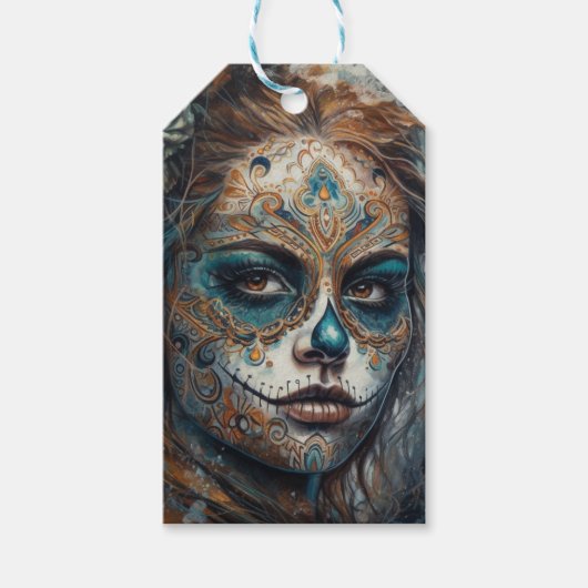 Catrina Azul Geschenkanhänger (Vorderseite)