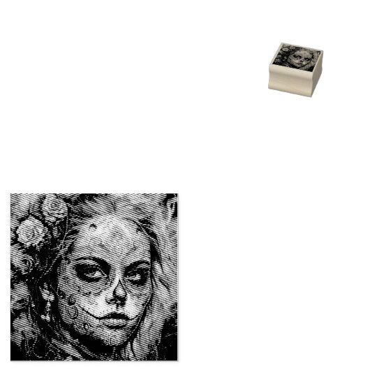 Catrina Azul Gummistempel (Stempel)
