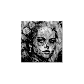 Catrina Azul Gummistempel (Prägung)