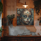 Catrina Azul Leinwanddruck