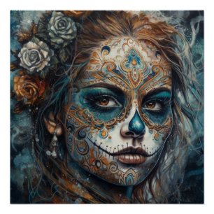 Catrina Azul Poster