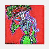 Catrina Corazon Verde Magnet (Vorne)