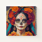 Catrina Day of the Dead 1 mit Text-Notebook Notizblock (Rückseite)