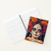 Catrina Day of the Dead 1 mit Text-Notebook Notizblock (Innenseite)