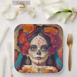 Catrina Day of the Dead 1 mit Text Paper Teller