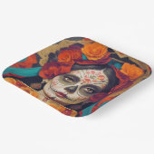 Catrina Day of the Dead 1 mit Text Paper Teller (Gewinkelt)