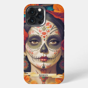 Catrina Day of the Dead 1 with text iPhone 13 Pro Max Hülle