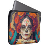 Catrina Day of the Dead 1 with text Laptopschutzhülle (Vorne Rechts)