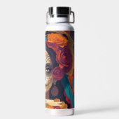 Catrina Day of the Dead 1 with text Trinkflasche (Rückseite)