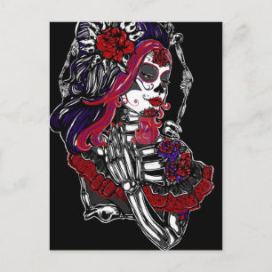 Catrina Day of the Dead Postkarte