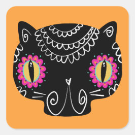 Catrina Day of the Dead Quadratischer Aufkleber