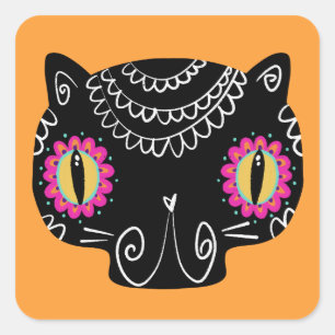 Catrina Day of the Dead Quadratischer Aufkleber