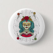 Catrina Día de Muertos Web Button (Vorderseite)
