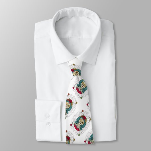 Catrina Día de Muertos Web Krawatte (Gebunden)