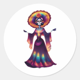 Catrina Ganzkörper Runder Aufkleber
