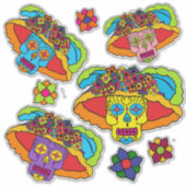 Catrina Sugar Skull Aufkleber (Vorderseite)