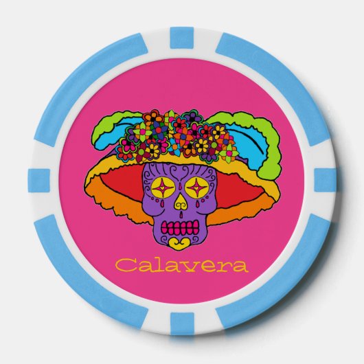 Catrina Sugar Skull Pokerchips (Vorderseite)