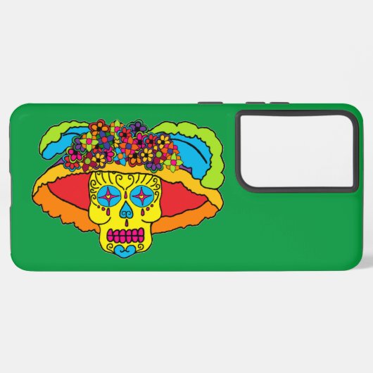 Catrina Sugar Skull Samsung Galaxy Hülle (Rückseite (Horizontal))