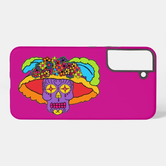 Catrina Sugar Skull Samsung Galaxy Hülle (Rückseite (Horizontal))