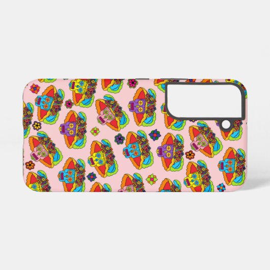 Catrina Sugar Skull Samsung Galaxy Hülle (Rückseite (Horizontal))