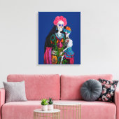 Catrina und Calavera Child Sugar Skull Leinwanddruck (Insitu (Wohnzimmer))