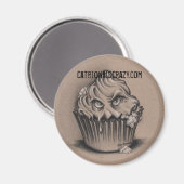 CatrionaIsCrazy rund Magnet (Vorderseite/Rückseite)