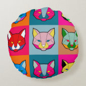 Catrix Rundes Kissen (Rückseite)