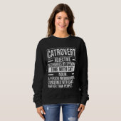 Catrovert Definition Funny Cat Eigentümer Niedlich Sweatshirt (Vorne ganz)