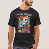 Cats 100th Day of School Teacher 100 days smarter  T-Shirt (Vorderseite)