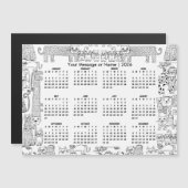 Cats 2026 Calendar Personalized Message or Name Magnetkarte (Vorne/Hinten)